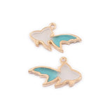 100pcs Small Fish Alloy Drop Oil Pendant Jewelry Accessories