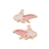 100pcs Small Fish Alloy Drop Oil Pendant Jewelry Accessories