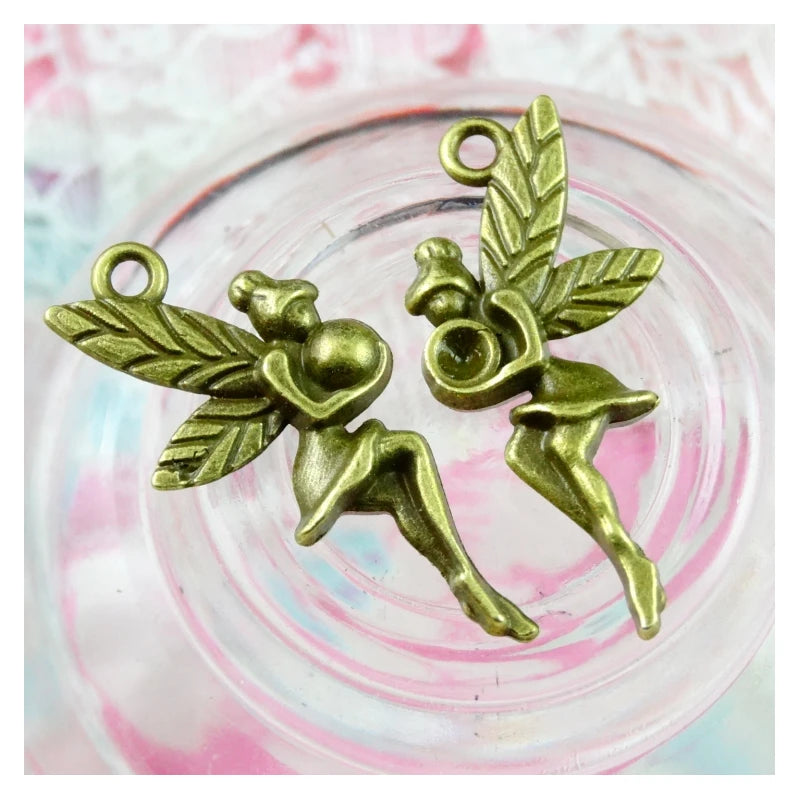 100pcs Angel Girl With Wings Charms Pendant DIY Bracelet Necklace