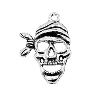 100pcs 27x20mm Skull Charms For Jewelry Making DIY Findings