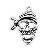 100pcs 27x20mm Skull Charms For Jewelry Making DIY Findings