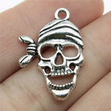100pcs 27x20mm Skull Charms For Jewelry Making DIY Findings