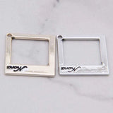 100pcs Hollow Square Drop Oil Pendants DIY Alloy Bracelet Earrings Accessories