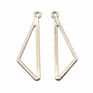 100pcs 28x9mm KC Triangle Charms for Jewelry Making