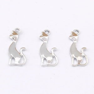 100pcs 29*10mm Glossy Kangaroo Pendant Bracelet Alloy Accessories