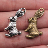 100pcs 29x19mm Rabbit Pendant for Jewelry Making