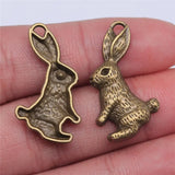 100pcs 29x19mm Rabbit Pendant for Jewelry Making
