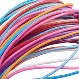 100pcs 2mm Waxed Cord DIY Necklace Cords Mixed with Iron Lobster Clasps