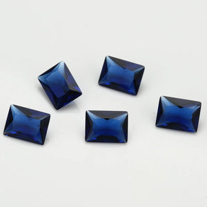 100pcs Rectangle Shape Glass Synthetic Gems for Jewelry DIY