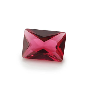 100pcs 2x3~10x12mm Rose Red Glass Gems for DIY Jewelry