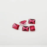 100pcs 2x3~10x12mm Rose Red Glass Gems for DIY Jewelry