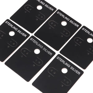 100pcs Earring Display Card for 925 Sterling Silver Holder Paper Tags