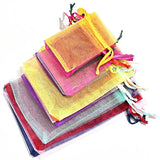 100pcs Organza Bags Jewelry Wedding Party Goodie Pouches Drawable Bags