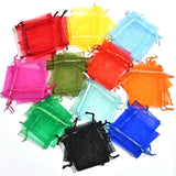 100pcs Organza Bags Jewelry Wedding Party Goodie Pouches Drawable Bags