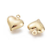 100pcs 304 Stainless Steel Hollow Heart Charms Pendant for Jewelry Making