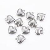 100pcs 304 Stainless Steel Hollow Heart Charms Pendant for Jewelry Making