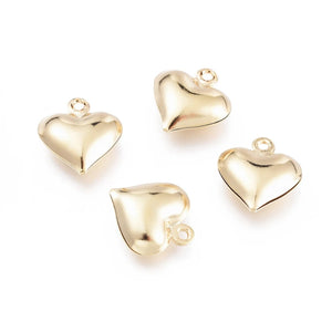100pcs 304 Stainless Steel Hollow Heart Charms Pendant for Jewelry Making