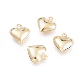 100pcs 304 Stainless Steel Hollow Heart Charms Pendant for Jewelry Making