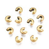 100pcs 304 Stainless Steel Crimp Beads Stopper Spacer Beads For Bracelet DIY