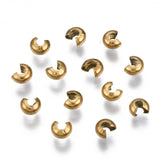 100pcs 304 Stainless Steel Crimp Beads Stopper Spacer Beads For Bracelet DIY