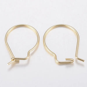 100pcs 304 SS Golden Earring Hooks for DIY Jewelry Making F80