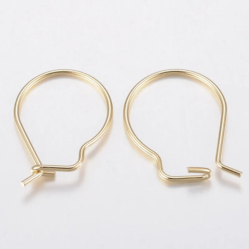 100pcs 304 SS Golden Earring Hooks for DIY Jewelry Making F80