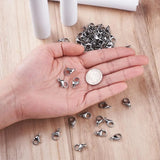100pcs Stainless Steel Lobster Claw Clasps Jewelry Findings 15x9x4mm