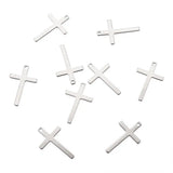 100pcs Stainless Steel Cross Charms DIY Jewelry Making Findings