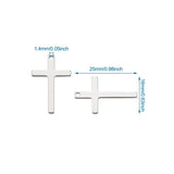 100pcs Stainless Steel Cross Charms DIY Jewelry Making Findings