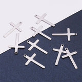 100pcs Stainless Steel Cross Charms DIY Jewelry Making Findings