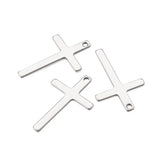 100pcs Stainless Steel Cross Charms DIY Jewelry Making Findings