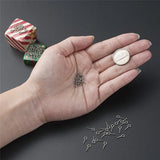 100pcs Stainless Steel Screw Eye Pin for Beads 10x4x1mm