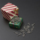 100pcs Stainless Steel Screw Eye Pin for Beads 10x4x1mm