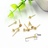 100pcs 316L Stainless Steel Earring Stud Tray for DIY Jewelry Making
