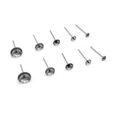 100pcs 316L Stainless Steel Earring Stud Tray for DIY Jewelry Making