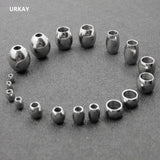 100pcs 316L Stainless Steel Oval Beads DIY Jewelry Findings