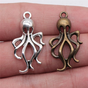 100pcs Octopus Pendant Charm for Jewelry Making Squid Pendants