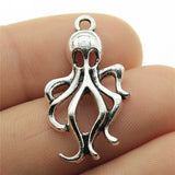 100pcs Octopus Pendant Charm for Jewelry Making Squid Pendants