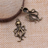 100pcs Octopus Pendant Charm for Jewelry Making Squid Pendants
