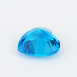 100pcs Dark Seablue Heart Glass Gems 3x3~10x10mm