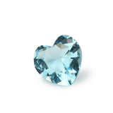 100pcs Heart Shape Loose Stone Light Seablue Glass Synthetic Gems