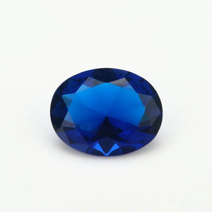 100pcs Oval Shape Dark Glass Synthetic Gems for Jewelry DIY