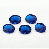 100pcs Oval Shape Dark Glass Synthetic Gems for Jewelry DIY
