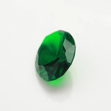 100pcs Green Glass Gems 3x3~10x10mm Oval Loose Stones for Jewelry DIY