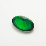 100pcs Green Glass Gems 3x3~10x10mm Oval Loose Stones for Jewelry DIY