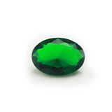 100pcs Green Glass Gems 3x3~10x10mm Oval Loose Stones for Jewelry DIY