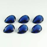 100pcs Pear Shape Glass Synthetic Gems Jewelry DIY Stone