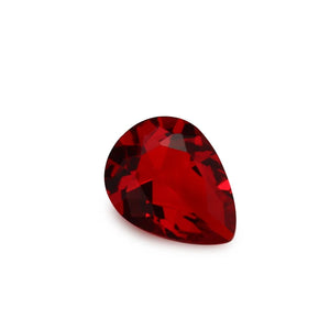 100pcs Dark Red Glass Synthetic Gems Pear Shape Loose Stone Jewelry DIY