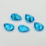 100pcs Dark Seablue Glass Synthetic Gems 3x3~10x10mm for Jewelry DIY