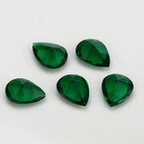 100pcs 3-10mm Green Glass Synthetic Gems for DIY Jewelry